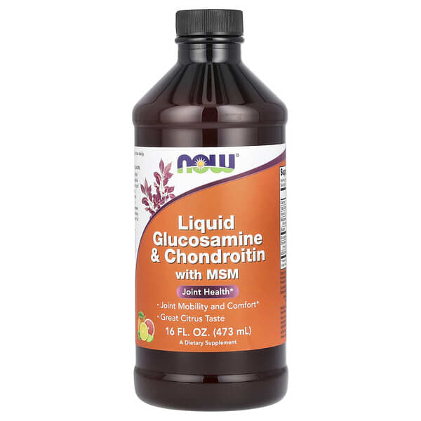 NOW Foods, Liquid Glucosamine & Chondroitin with MSM, Citrus, 16 fl oz (473 ml)