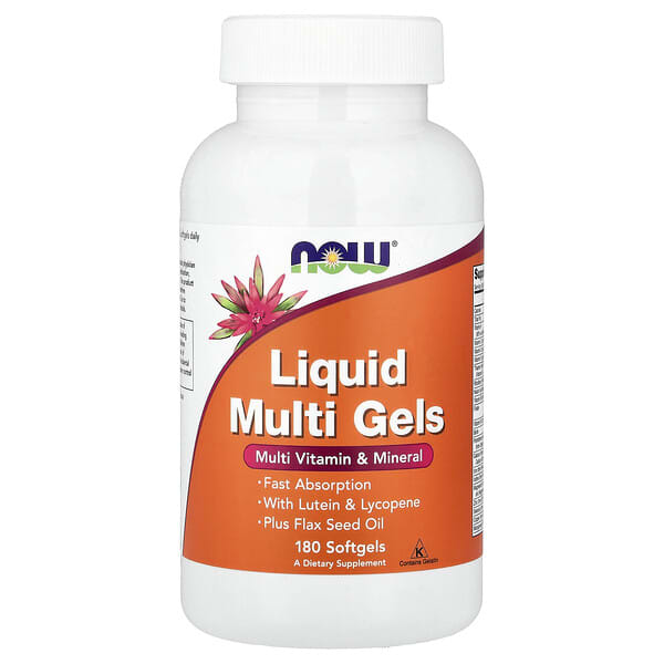 NOW Foods, Liquid Multi Gels, 180 Softgels 3 NOW Foods, Liquid Multi Gels, 180 Softgels