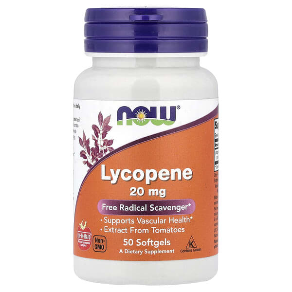 NOW Foods, Lycopene, 20 mg, 50 Softgels