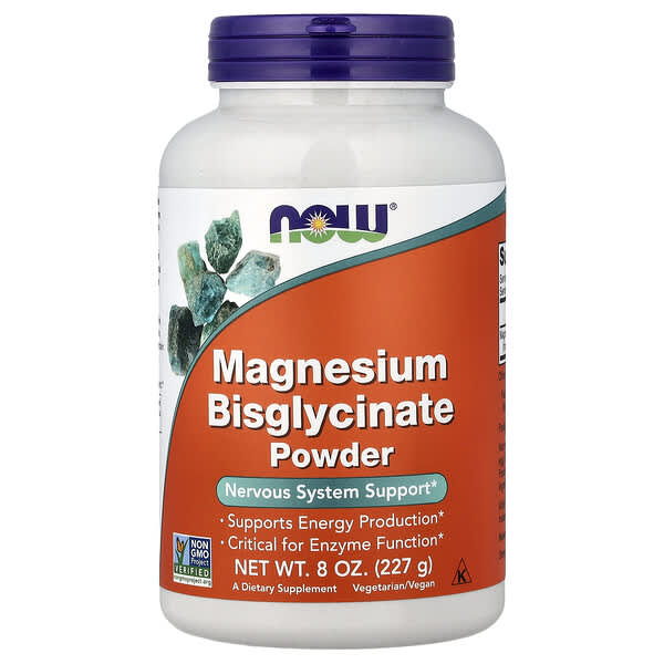 NOW Foods, Magnesium Bisglycinate Powder, 8 oz (227 g)