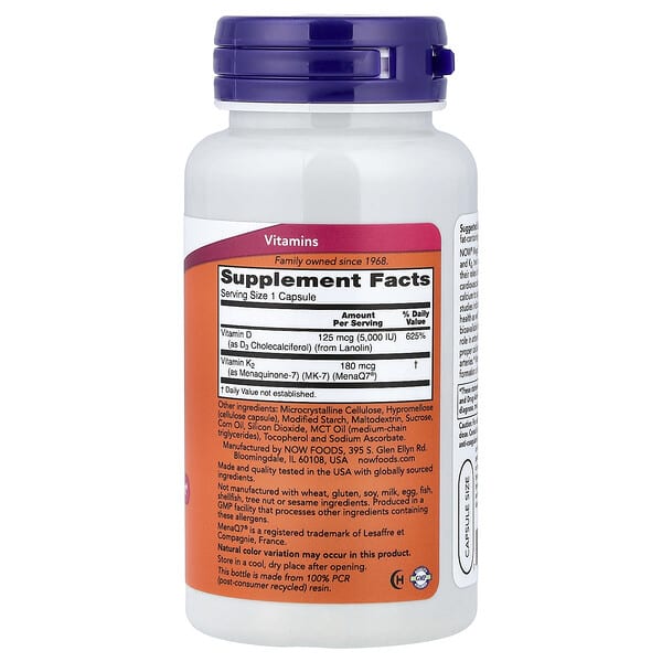 Alternative view of NOW Foods, Mega D3 & MK-7, 120 Capsules