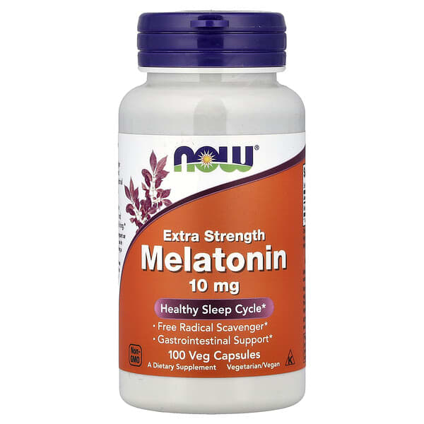 NOW Foods, Melatonin, 10 mg, 100 Veg Capsules