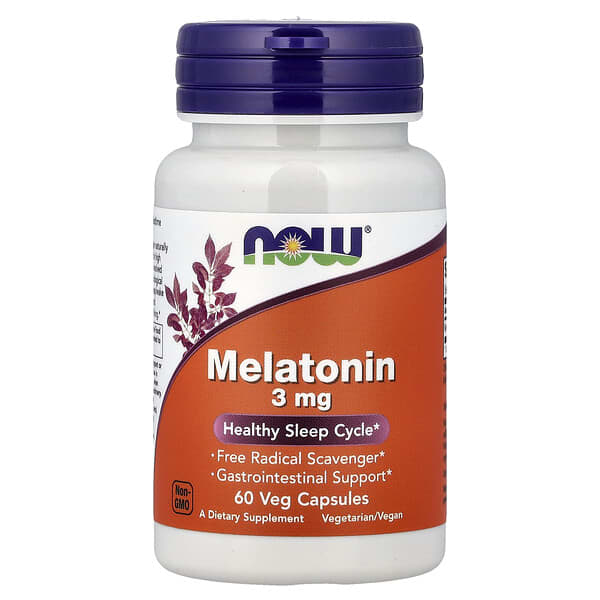 NOW Foods, Melatonin, 3 mg, 60 Veg Capsules