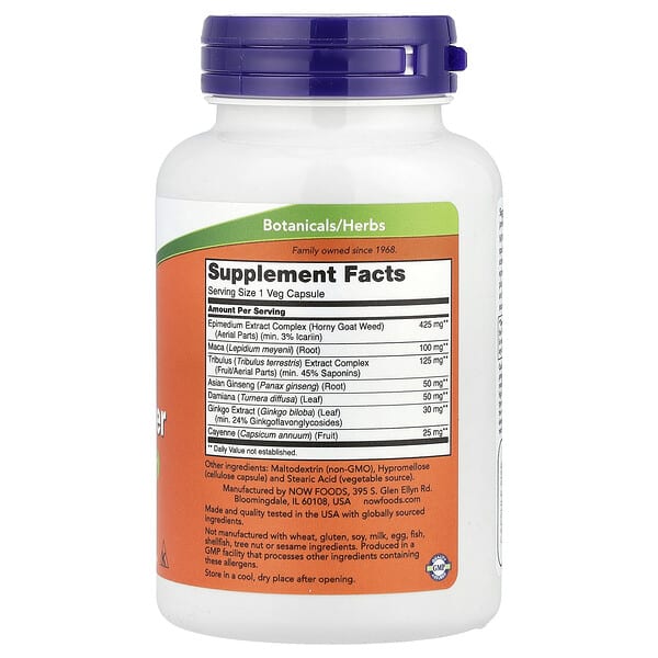 Alternative view of NOW Foods, Men's Virility Power, 120 Veg Capsules