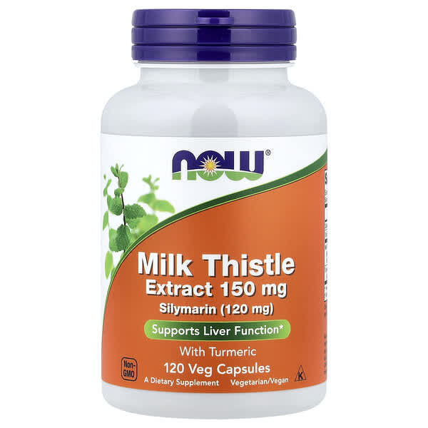 NOW Foods, Milk Thistle Extract with Turmeric, 120 Veg Capsules
