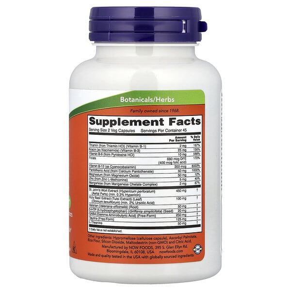 Alternative view of NOW Foods, Mood Support with St. John's Wort, 90 Veg Capsules
