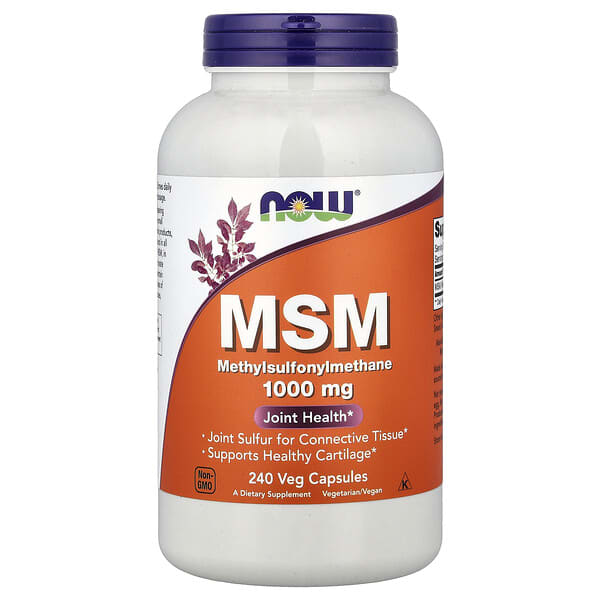 NOW Foods, MSM, 1,000 mg, 240 Veg Capsules