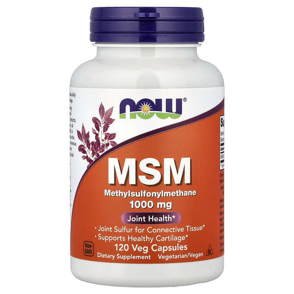 NOW Foods, MSM, Methylsulfonylmethane, 120 Veg Capsules (1,000 mg per Capsule) 4 NOW Foods, MSM, Methylsulfonylmethane, 120 Veg Capsules (1,000 mg per Capsule)