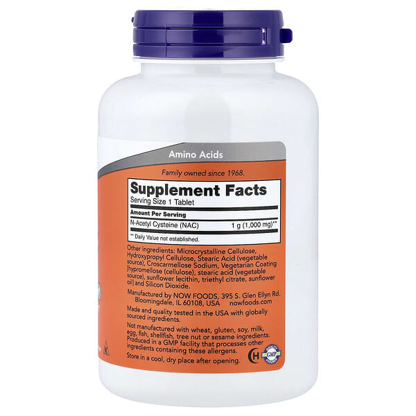 Alternative view of NOW Foods, NAC, 1,000 mg, 120 Tablets