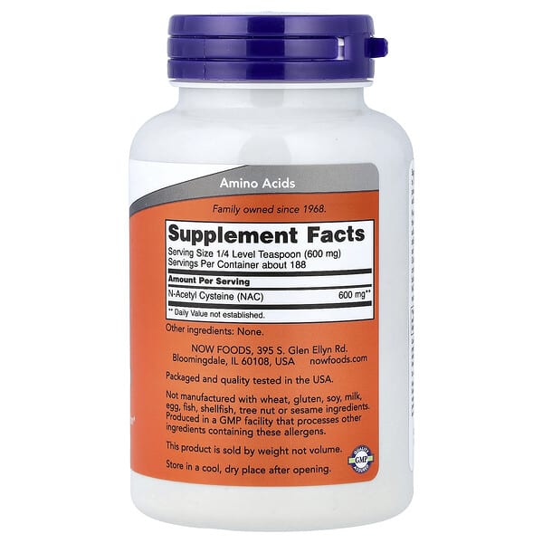 Alternative view of NOW Foods, NAC Pure Powder, 4 oz (113 g)