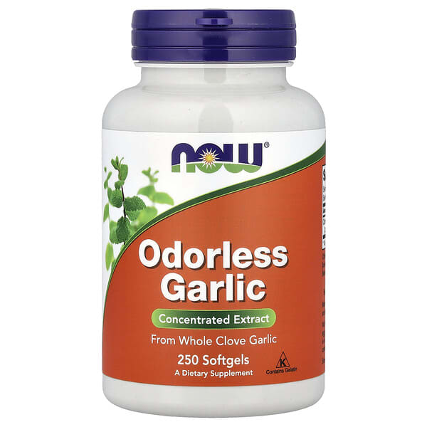 NOW Foods, Odorless Garlic, 250 Softgels (25 mg per Softgel)