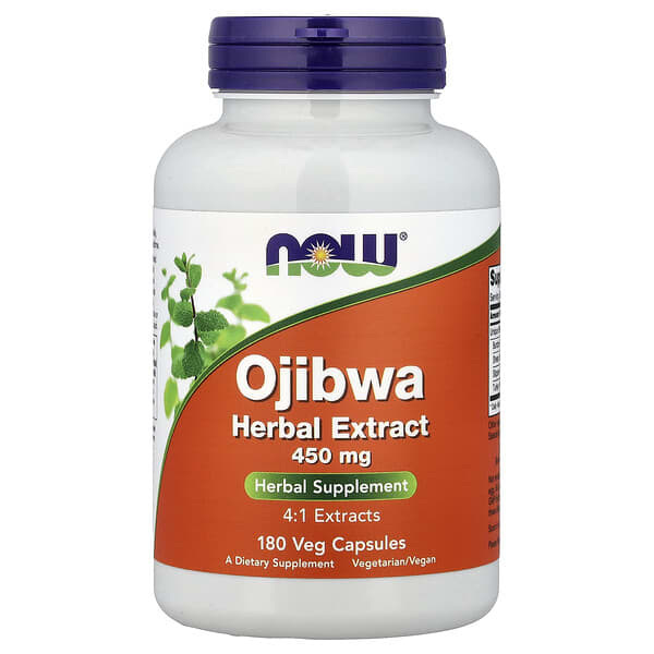 NOW Foods, Ojibwa Herbal Extract, 450 mg, 180 Veg Capsules 2 NOW Foods, Ojibwa Herbal Extract, 450 mg, 180 Veg Capsules