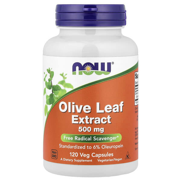 NOW Foods, Olive Leaf Extract, 500 mg, 120 Veg Capsules