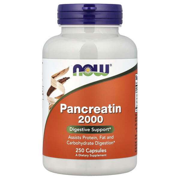 NOW Foods, Pancreatin 2000, 250 Capsules