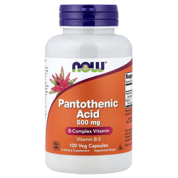 NOW Foods, Pantothenic Acid, 500 mg, 100 Veg Capsules
