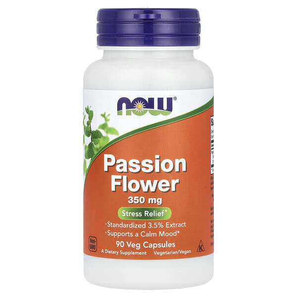 NOW Foods, Passion Flower, 350 mg, 90 Veg Capsules