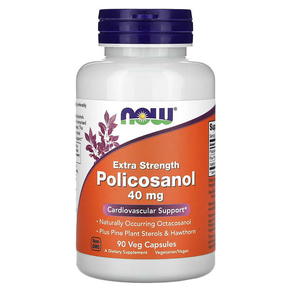 NOW Foods, Policosanol, 40 mg, 90 Veg Capsules