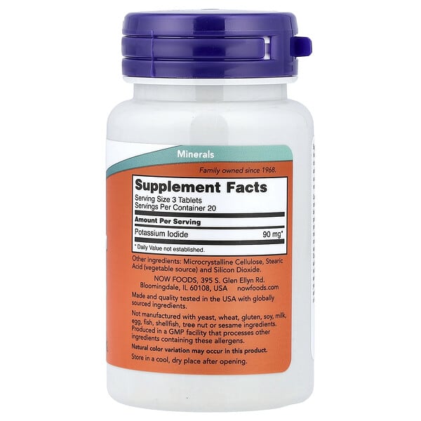 Alternative view of NOW Foods, Potassium Iodide, 30 mg, 60 Tablets