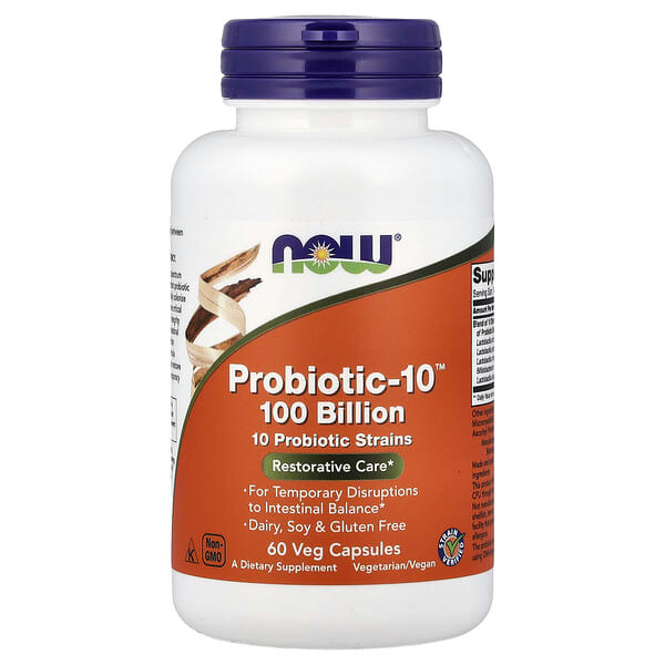 NOW Foods, Probiotic-10™, 100 Billion, 60 Veg Capsules