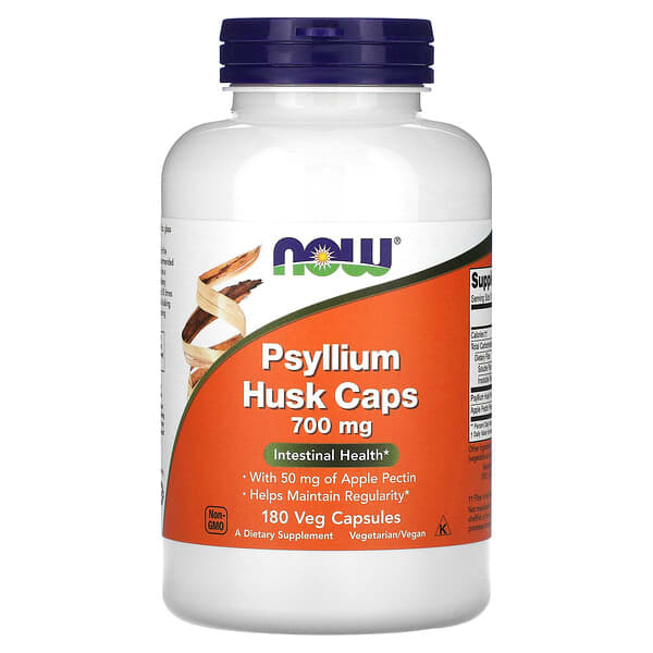 NOW Foods, Psyllium Husk Caps, 700 mg, 180 Veg Capsules