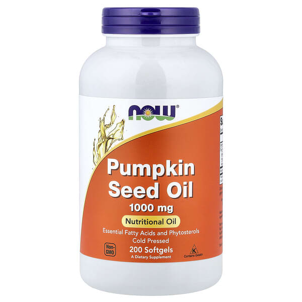NOW Foods, Pumpkin Seed Oil, 1,000 mg, 200 Softgels