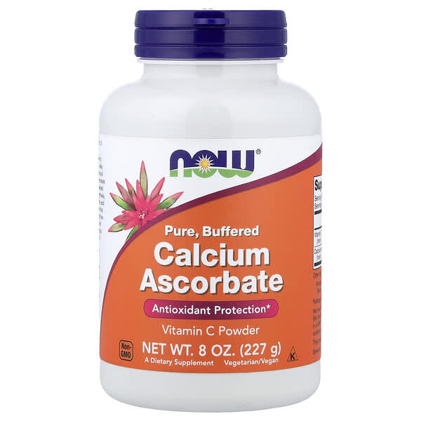 NOW Foods, Pure, Buffered Calcium Ascorbate, Vitamin C Powder, 8 oz (227 g)