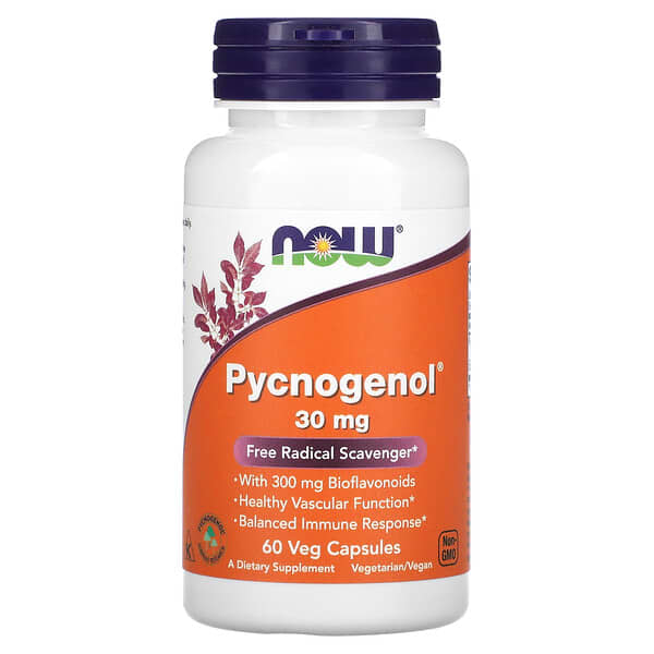 NOW Foods, Pycnogenol® With Bioflavonoids, 60 Veg Capsules