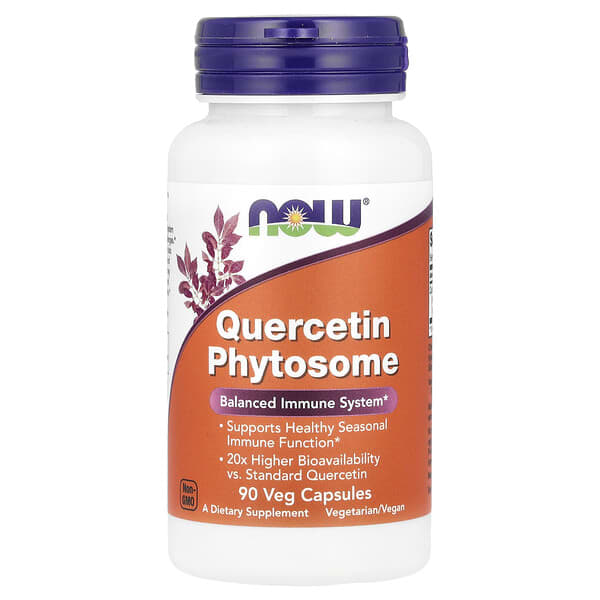 NOW Foods, Quercetin Phytosome, 90 Veg Capsules (250 mg per Capsule)