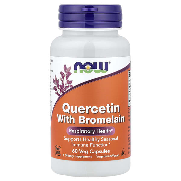 NOW Foods, Quercetin with Bromelain, 60 Veg Capsules