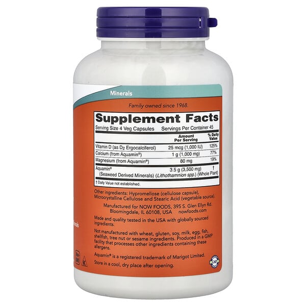 Alternative view of NOW Foods, Red Mineral Algae, 180 Veg Capsules