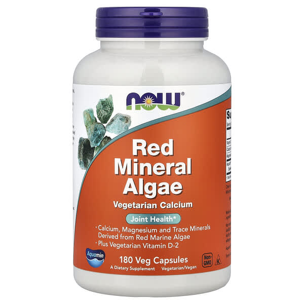 NOW Foods, Red Mineral Algae, 180 Veg Capsules