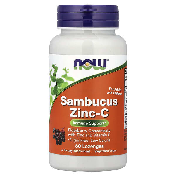 NOW Foods, Sambucus Zinc-C, 60 Lozenges