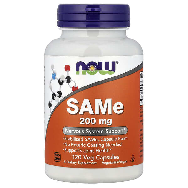 NOW Foods, SAMe, 200 mg, 120 Veg Capsules