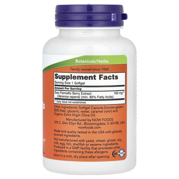 Alternative view of NOW Foods, Saw Palmetto Extract, 160 mg, 240 Softgels