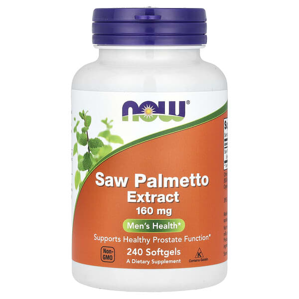 NOW Foods, Saw Palmetto Extract, 160 mg, 240 Softgels