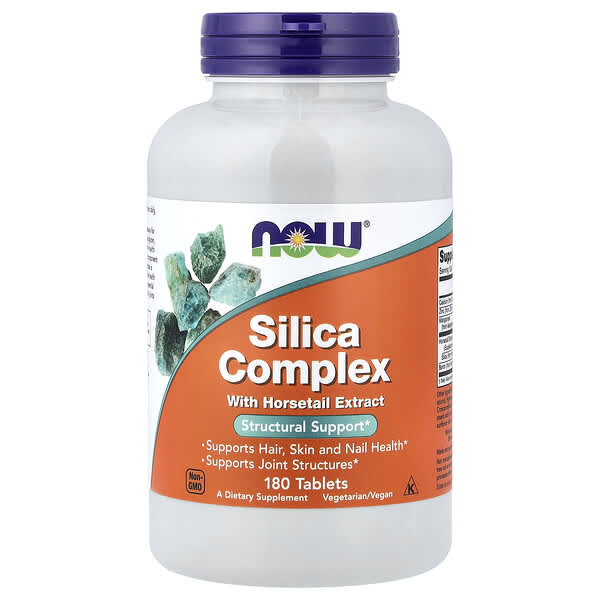 NOW Foods, Silica Complex with Horsetail Extract, 180 Tablets