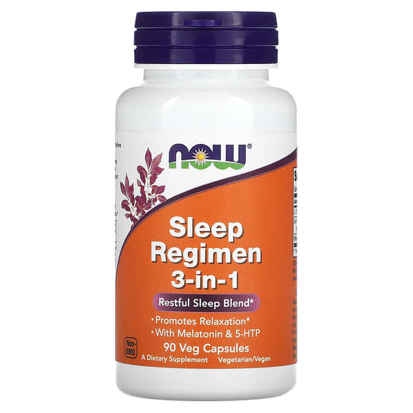 NOW Foods, Sleep Regimen 3-in-1, 90 Veg Capsules