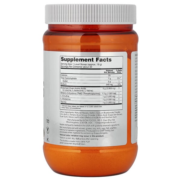 Alternative view of NOW Foods, Sports, BCAA Big 6, Grape, 21.16 oz (600 g)