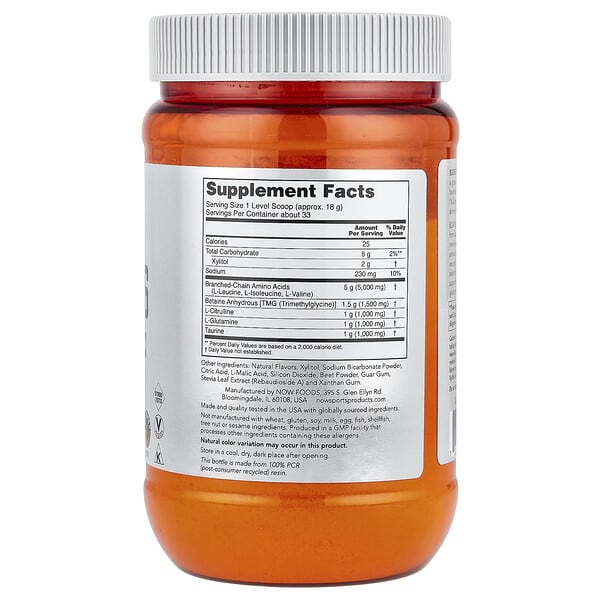 NOW Foods, Sports, BCAA Big 6, Watermelon, 21.16 oz (600 g) 2 NOW Foods, Sports, BCAA Big 6, Watermelon, 21.16 oz (600 g) - Ảnh 2