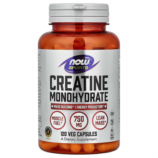 NOW Foods, Sports, Creatine Monohydrate, 120 Veg Capsules (0.75 g per Capsule)