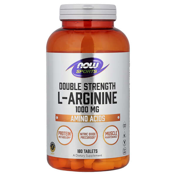 NOW Foods, Sports, L-Arginine, 1,000 mg, 180 Tablets