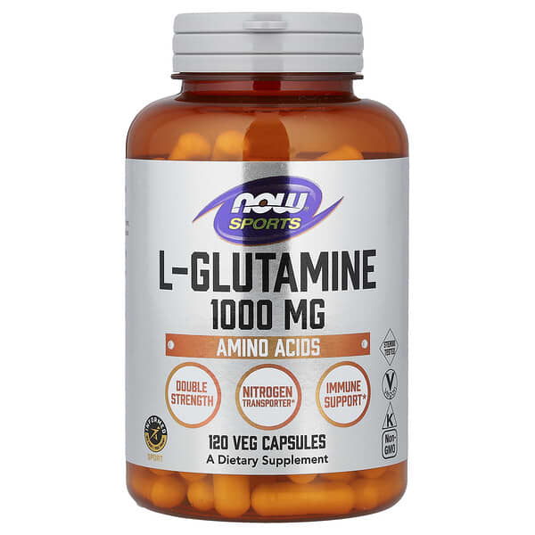 NOW Foods, Sports, L-Glutamine, 1,000 mg, 120 Veg Capsules