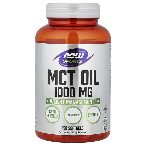 NOW Foods, Sports, MCT Oil, 1,000 mg, 150 Softgels