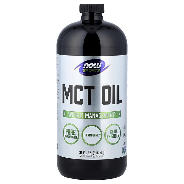 NOW Foods, Sports, MCT Oil, Unflavored, 32 fl oz (946 ml)