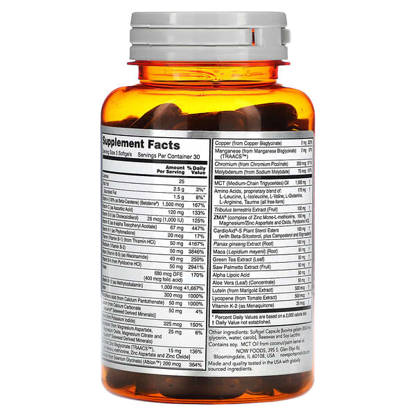 Alternative view of NOW Foods, Sports, Men's Active Sports Multi, 90 Softgels