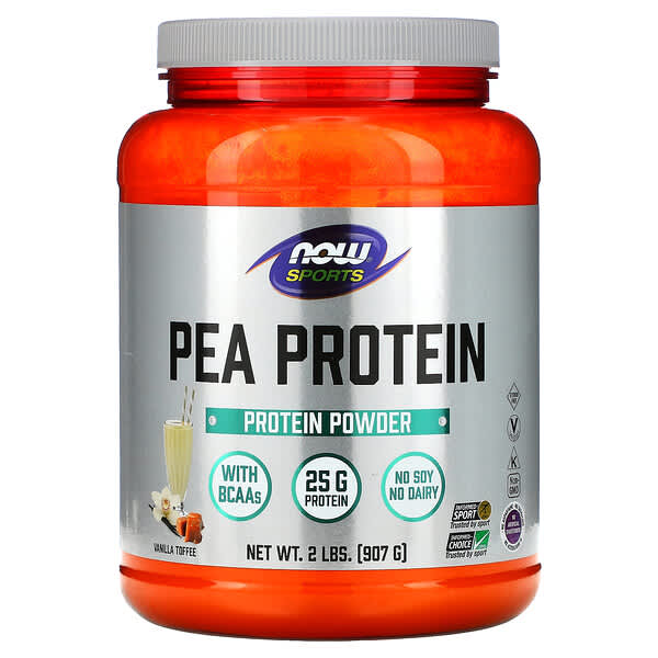 NOW Foods, Sports, Pea Protein, Vanilla Toffee, 2 lbs (907 g)
