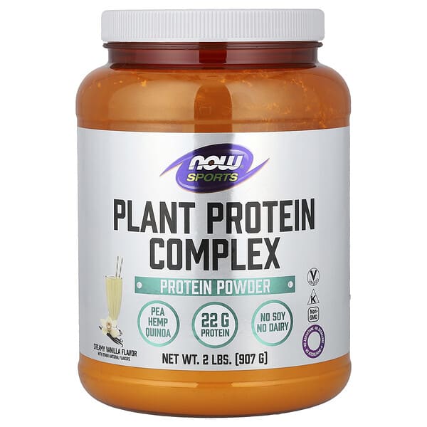 NOW Foods, Sports, Plant Protein Complex, Creamy Vanilla, 2 lbs (907 g)