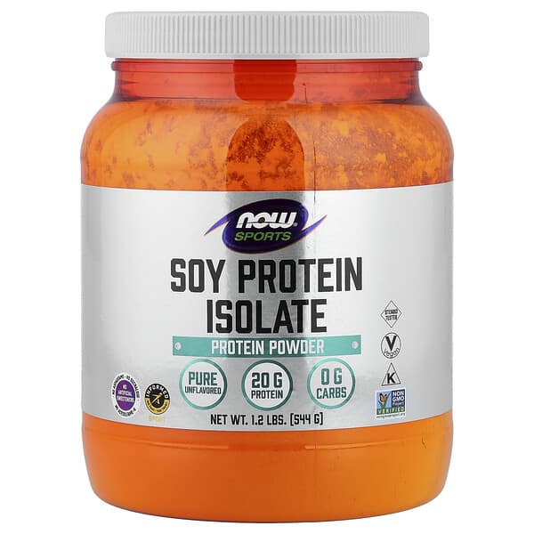 NOW Foods, Sports, Soy Protein Isolate, Pure Unflavored, 1.2 lbs (544 g)
