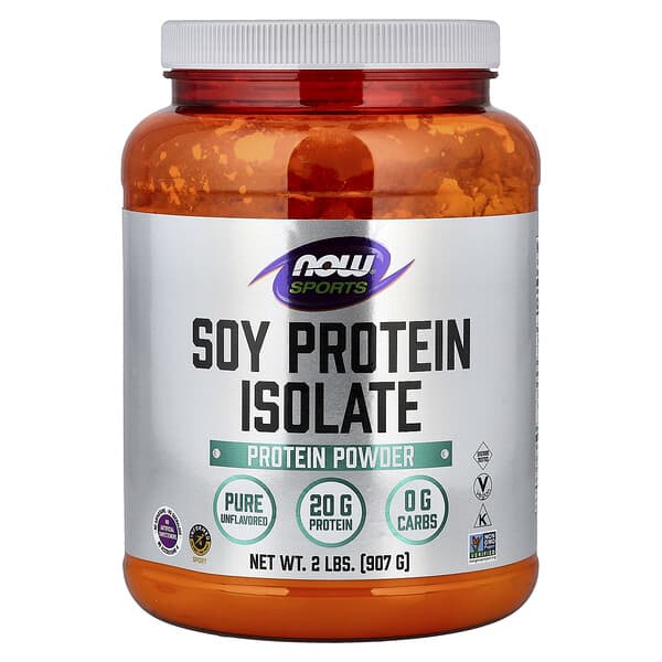 NOW Foods, Sports, Soy Protein Isolate, Pure Unflavored, 2 lbs (907 g)