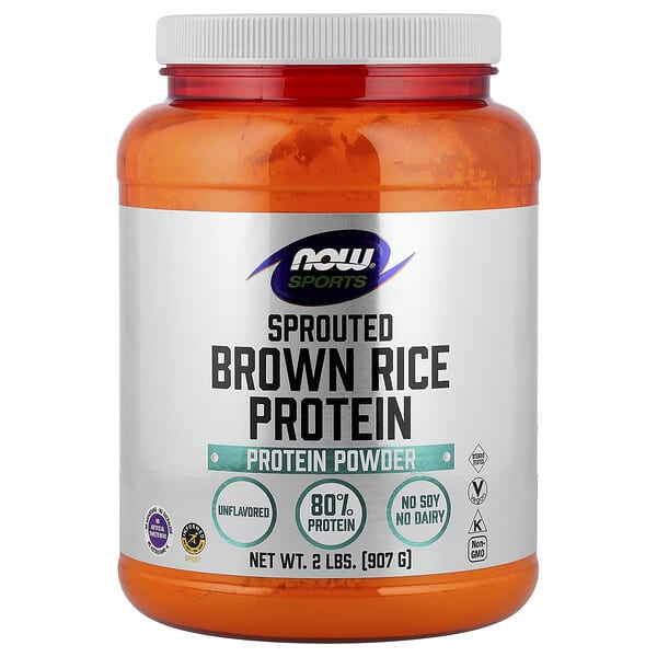 NOW Foods, Sports, Sprouted Brown Rice Protein Powder, Unflavored, 2 lbs (907 g)